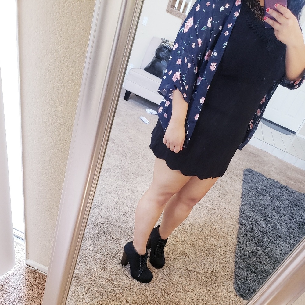 Silky Navy Cardigan Style